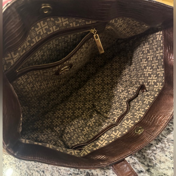 Tory Burch Brown Leather Tote - Picture 5 of 5